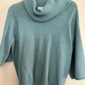 LOFT Teal Cowl Neck Sweater - Women's